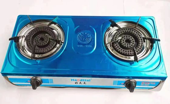 가정 부엌 테이블 가스 오븐 철 연소 가스 요리 오븐 2 연소 노즐과 연소
