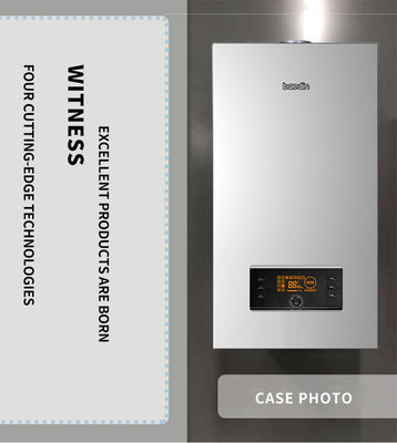 개인 폼 24KW 벽에 장착 된 가스 보일러 가정 난방 탱크 없는 즉각 가스 워터 히터