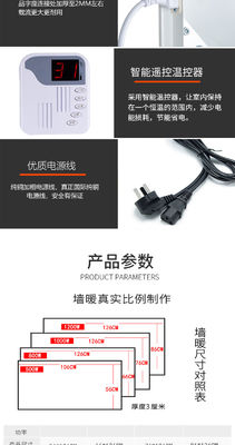 NO 개인 곰팡이 탄소 결정 적외선 벽에 장착 요가 히터 호텔 욕실