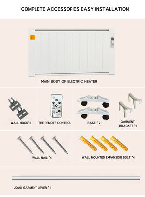 욕실 히터 적외선 패널 전기 난방 600W 1000W 벽에 장착 된 가정 사무실