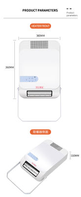 QN 1800w 자동차 안전 종료 시스템 휴대용 전기 난방기 흰색