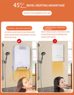 QN 1800w 자동차 안전 종료 시스템 휴대용 전기 난방기 흰색