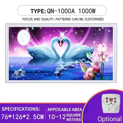 벽/상장 장착 1000W 전기 패널 CE 탄소 결정과 적외선 난방