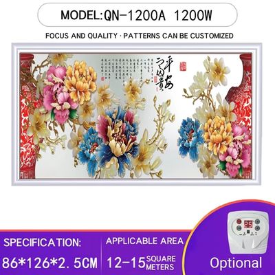 내부 벽에 장착 된 적외선 환전 히터 1200W 탄소 결정과 탄소 섬유
